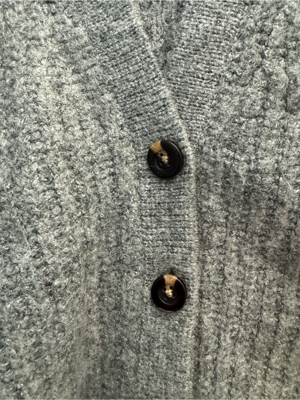 Gray Button-Front Women's Cardigan Sweater - Ann Taylor - Picture 3 of 6